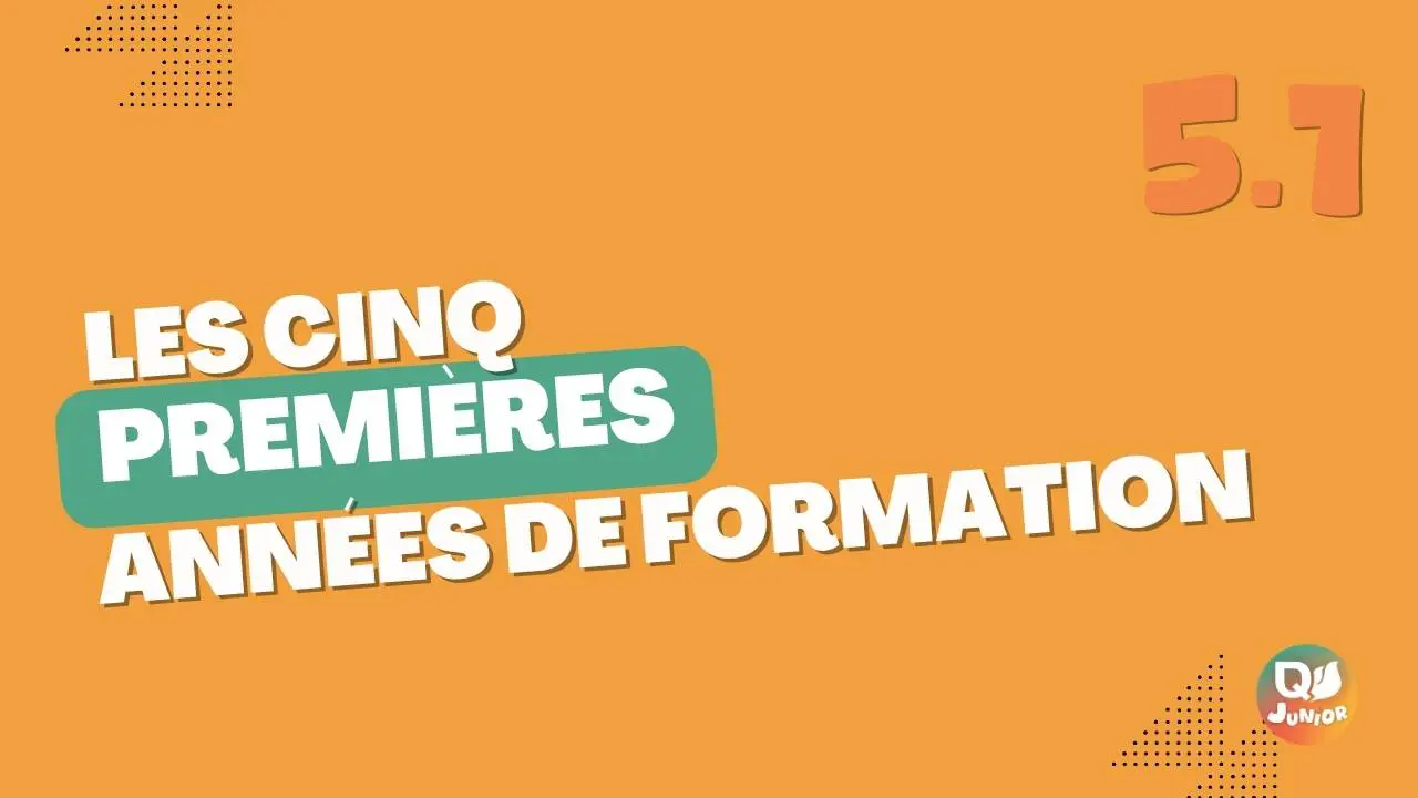 5.1 premieres annees formation