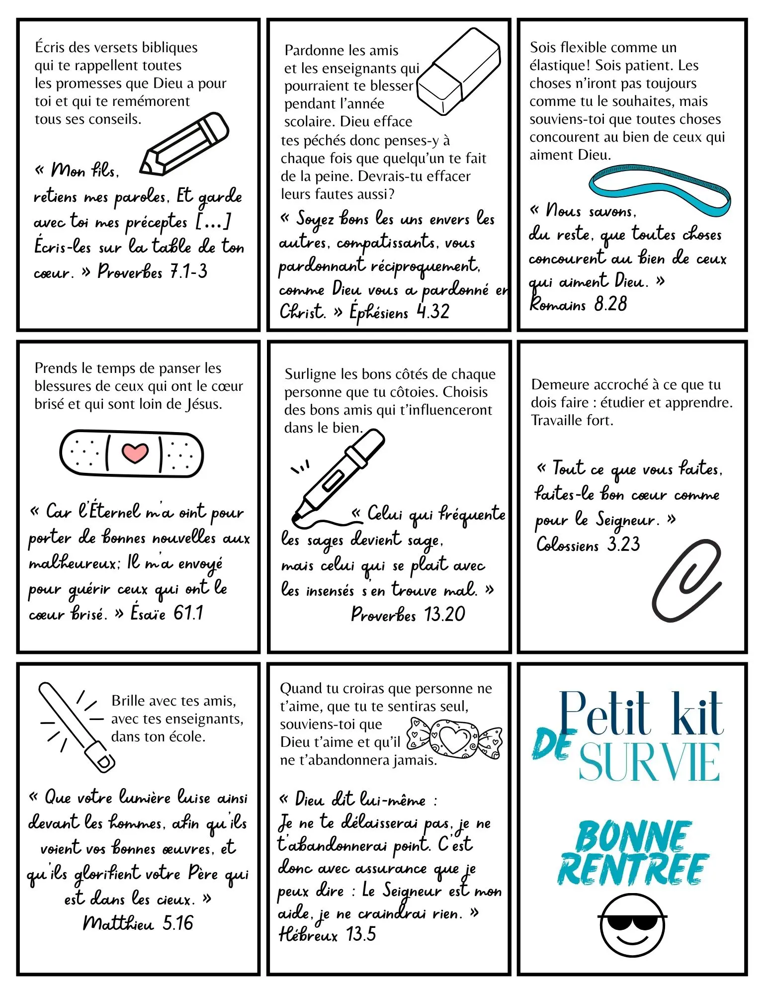 Image du kit de survie<br />
