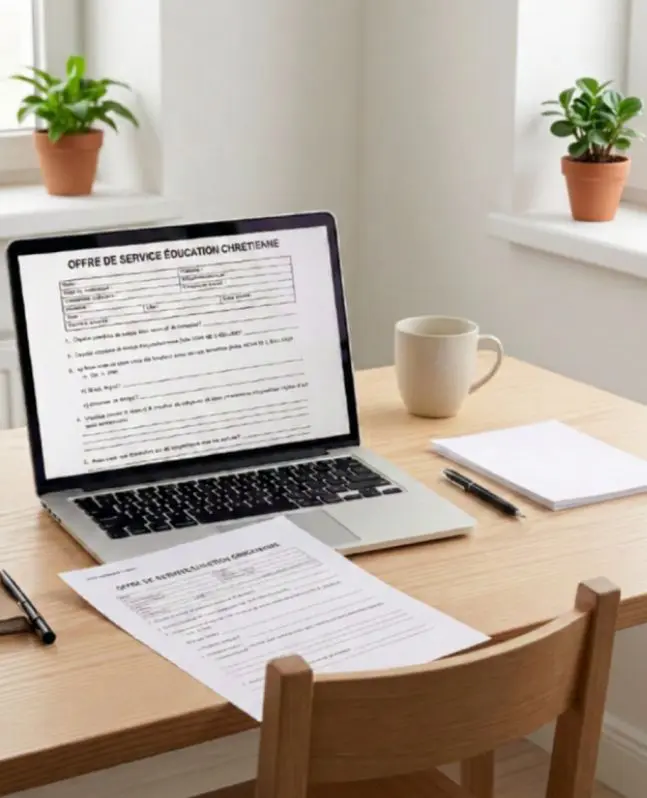 Offre educ chretienne mockup Offre education chrétienne mockup